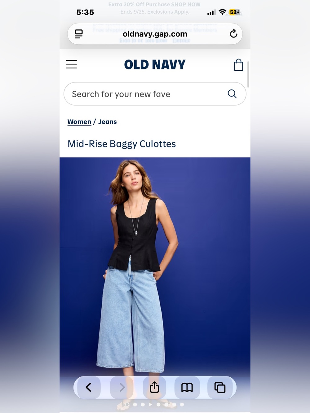 Baggy Denim Culottes